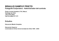 Portafolio Braulio Gampuy - Licenciado en Artes / Fotógrafo corporativo / Documentalista / Prensa /
